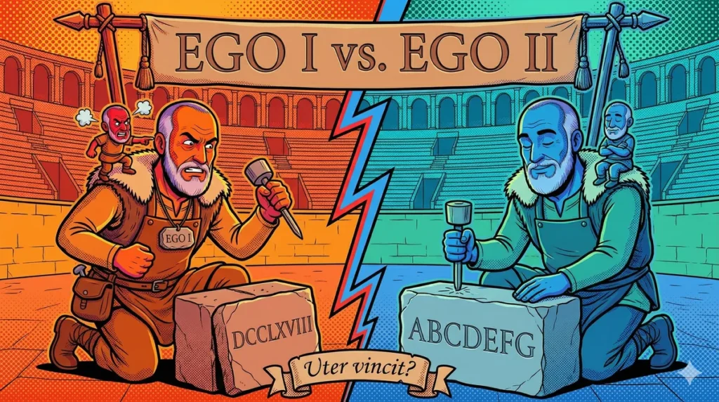 Ego I vs. Ego II — Overcoming Your Inner Critic While Learning Latin, the Lapicida Learning Method