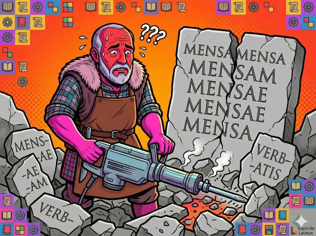 A stonemason with a jackhammer amid the rubble — why passive learning methods fail when it comes to learning Latin