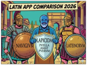 Latin App Comparison — Navigium, Lateinorum, Lapicida 2026
