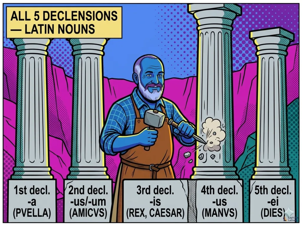 Learning Latin Declensions — An Explanation of the 5 Declension Classes Latin Declension — The 5 Declensions with the Genitive Singular