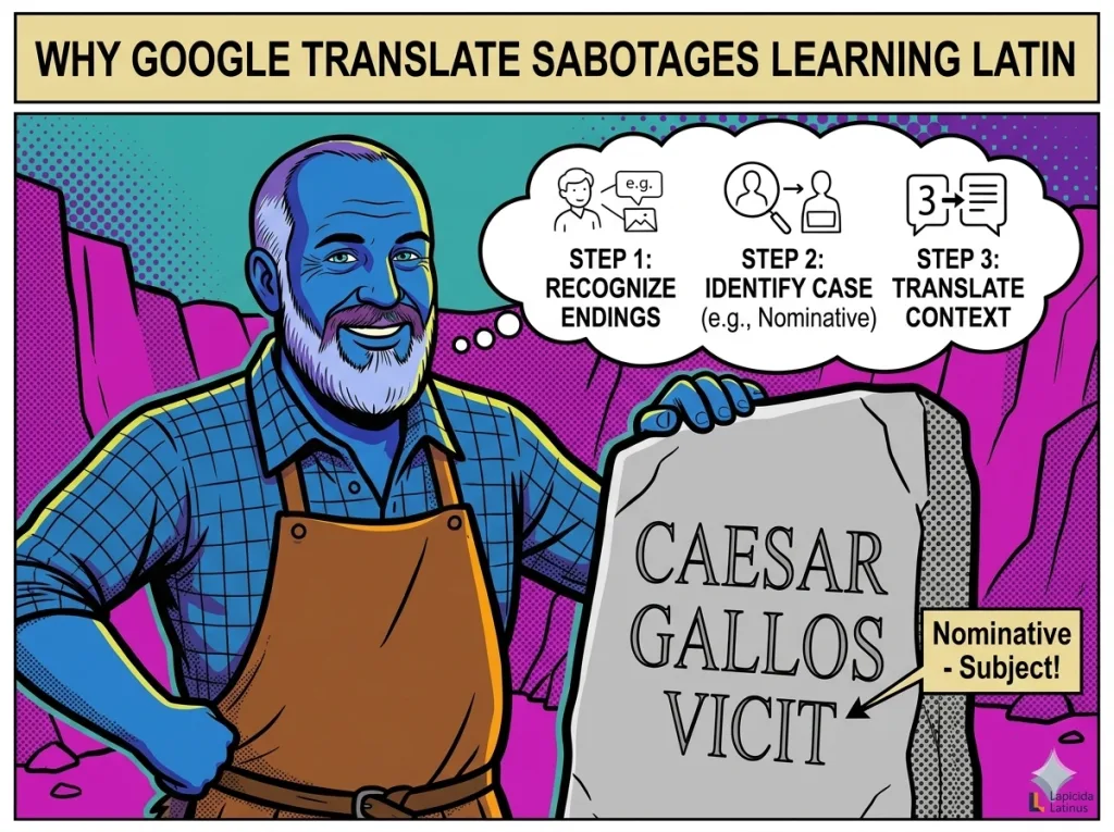 Translating Latin — Google Translate vs. Active Translation with Lapicida