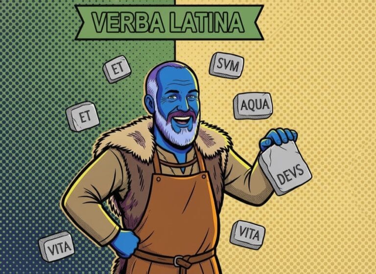 Common Latin words: et, sum, aqua, amor, vita, deus