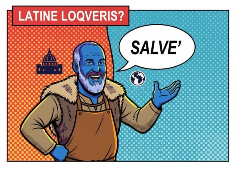 Is Latin still spoken — the Lapicida stonemason saying Salve