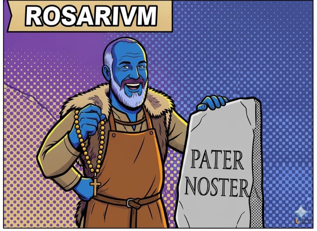 The Rosary in Latin — Pater Noster and rosary beads